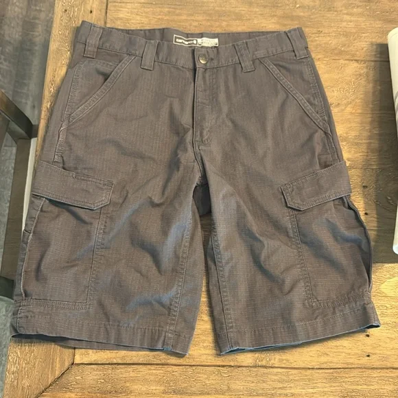 Carhartt Force Relaxed Fit Ripstop Shorts Gray 33 - Picture 3 of 8